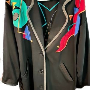 retro 1992 I B Difussion below waist jacket colorful vintage cotton